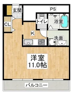 学園西カレッジハイツ【505号室】の間取り