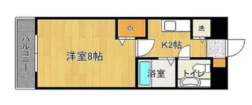 福岡県福岡市早良区西新5丁目【マンション】の間取り