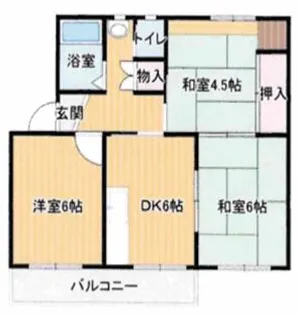 杭瀬団地4号棟 423号室【423号室】の間取り