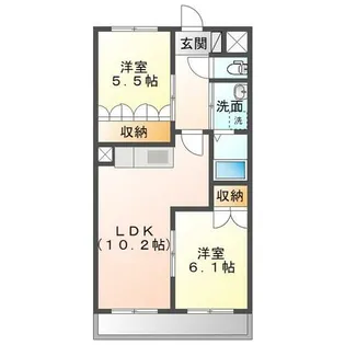 コンフォース・イイヅカ【107号室】の間取り