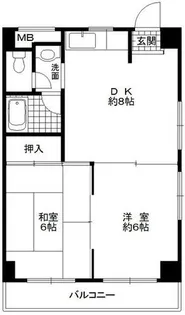 シティライフ多聞【402号室】の間取り