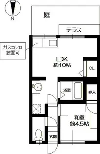 西小路ハイツ【105号室】の間取り