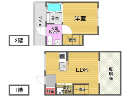 R+HAUS干隈A【4号室】の間取り