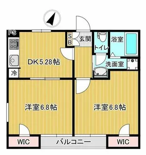 福岡県福岡市中央区地行2丁目【アパート】の間取り