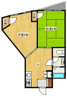 福岡県北九州市八幡東区西丸山町【マンション】の間取り