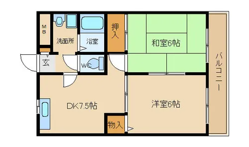 トポフィリアⅠ番館【202号室】の間取り