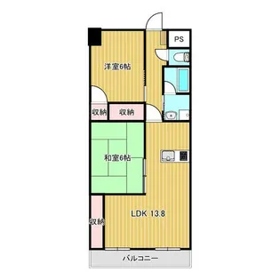 SOLE善明【4E号室】の間取り