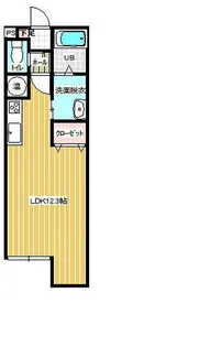 シャンブレット中島【1階】の間取り