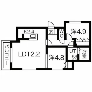 ブランシャール豊平スクエア【3階】の間取り