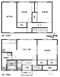 北海道空知郡奈井江町字奈井江【一戸建】の間取り