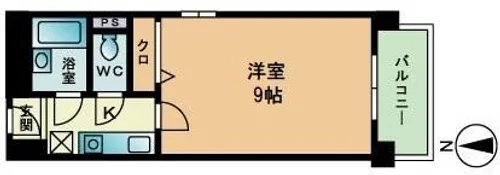 福岡県福岡市早良区百道1丁目【マンション】の間取り