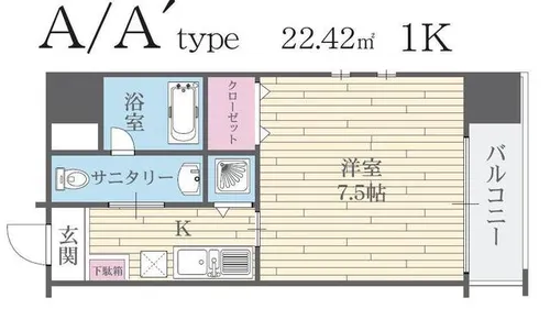 HF河原町二条レジデンス【0202号室】の間取り