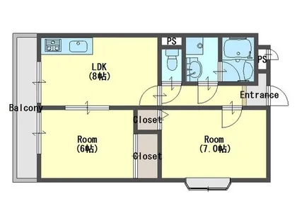 プレミエールクラーテ【202号室】の間取り