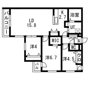 アルファスクエア円山北2条【305号室】の間取り