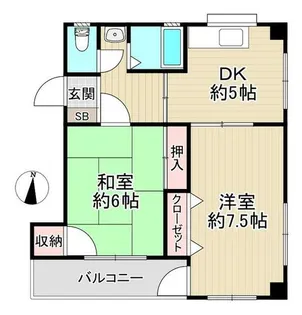 水本マンション【302号室】の間取り
