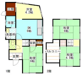 和歌山県和歌山市土入【一戸建】の間取り