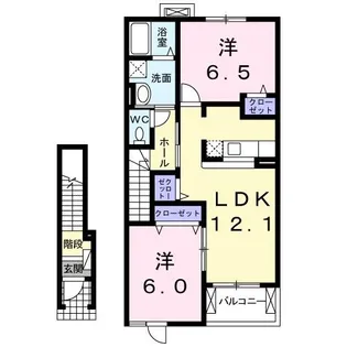 モンターナ アルタB【2階】の間取り