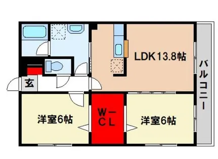 福岡県筑紫野市原田6丁目【マンション】の間取り