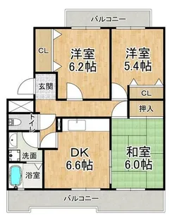 井吹東シティコート【1階】の間取り