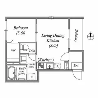 エディフィッシオ椥辻【0202号室】の間取り