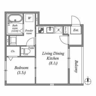 Bloom’s Terrace Nagitsuji【0101号室】の間取り