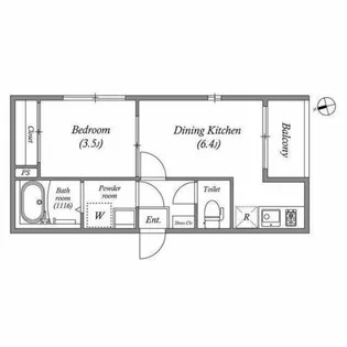 アークヴィラ東野【0102号室】の間取り