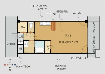 ギメル【101号室】の間取り