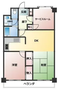 グランピアイースト【704号室】の間取り