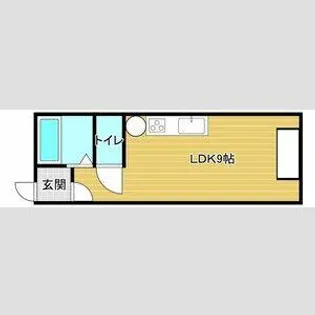 ハイツラポートF【1階】の間取り