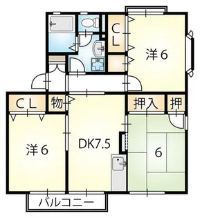 和歌山県和歌山市西庄【アパート】の間取り