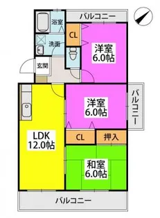 ローヤル南福岡【4階】の間取り