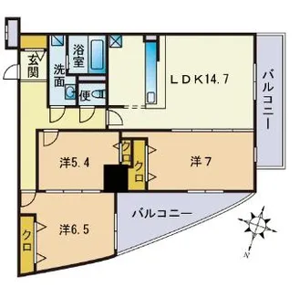 福岡県福岡市中央区警固2丁目【マンション】の間取り