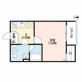 ts-001【102号室】の間取り