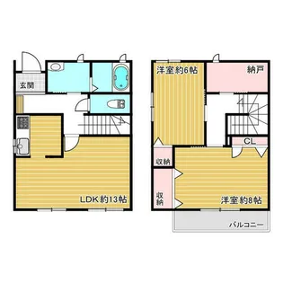 兵庫県神戸市西区伊川谷町潤和【テラスハウス】の間取り