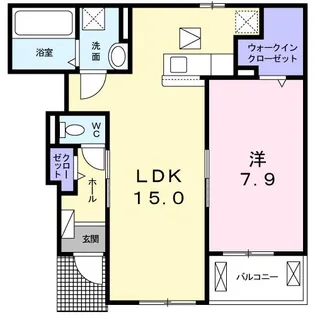 プレッソ 東加古川 Ⅲ B【1階】の間取り