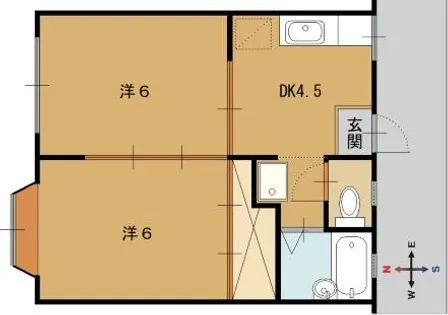 オリエント高宮【102号室】の間取り