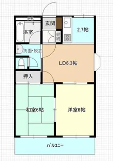 福岡県遠賀郡遠賀町松の本2丁目【マンション】の間取り