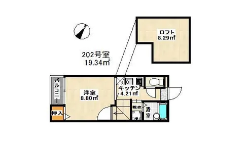 ワイマール【2階】の間取り