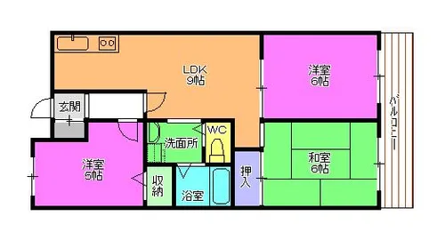 サンハイム多木【2階】の間取り