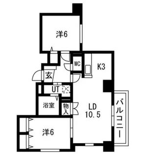 ベルリード福住【2階】の間取り