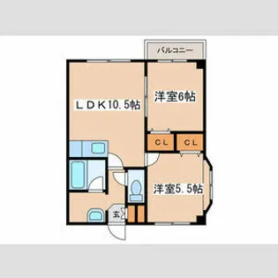 ノースベイ383【2階】の間取り