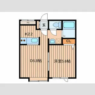 COLLINS・42【3階】の間取り
