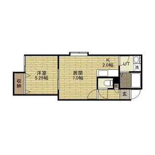 YUKATAN COURT【101号室】の間取り