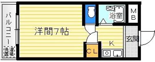 有馬パレス野崎【204号室】の間取り