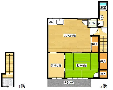 京都府京都市左京区吉田上阿達町【テラスハウス】の間取り