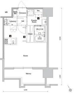 福岡県福岡市博多区博多駅南2丁目【マンション】の間取り