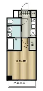 大阪府大阪市天王寺区寺田町1丁目【マンション】の間取り
