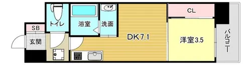 大阪府大阪市生野区林寺2丁目【マンション】の間取り