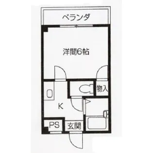 セゾン田辺【1階】の間取り