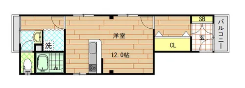 大阪府東大阪市下小阪2丁目【マンション】の間取り
